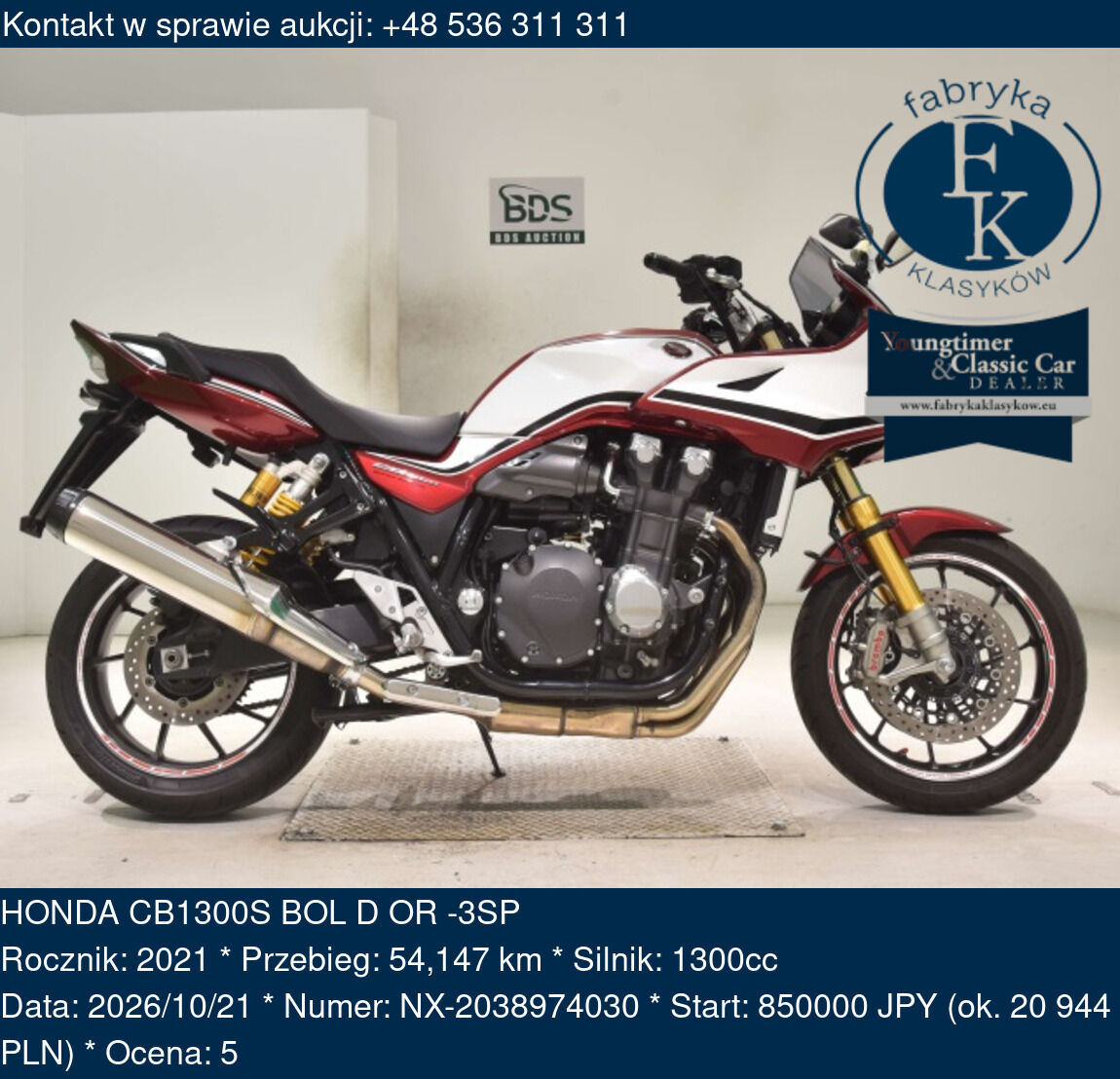 HONDA CB1300S BOL D OR -3SP 2021 - zdjęcie 2
