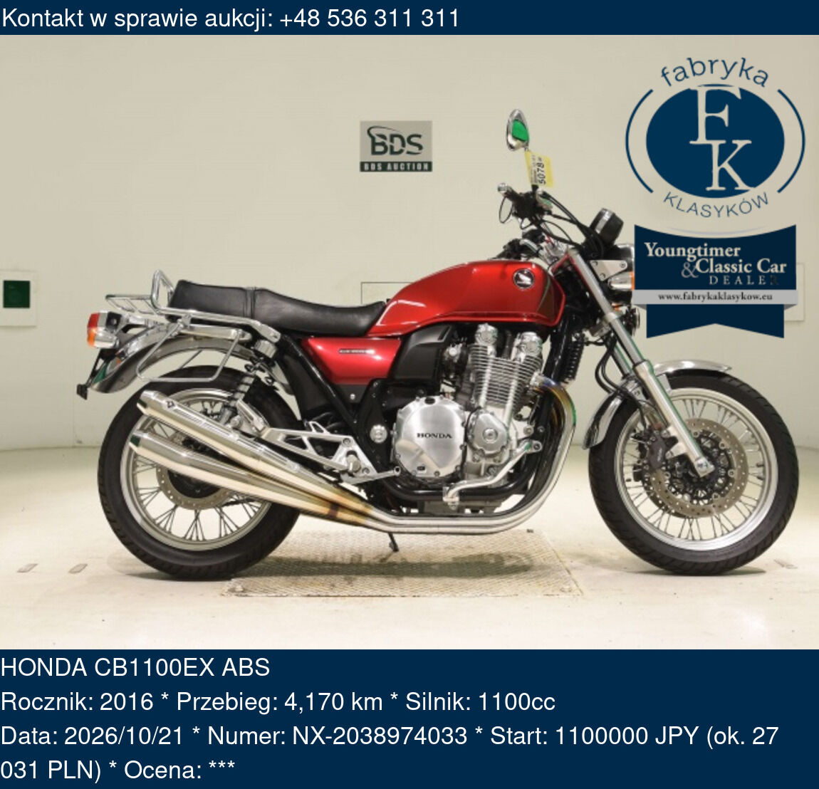 HONDA CB1100EX ABS 2016 - zdjęcie 2