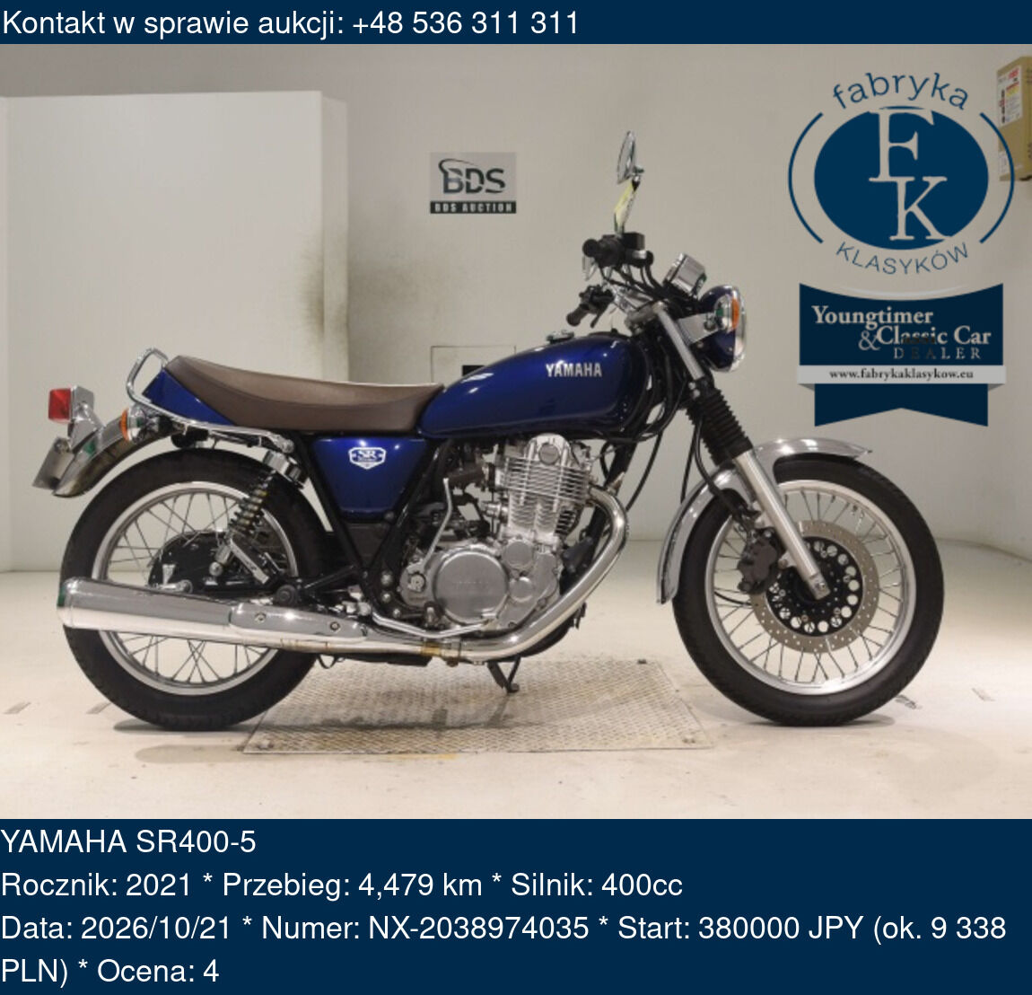 YAMAHA SR400-5 2021 - zdjęcie 2