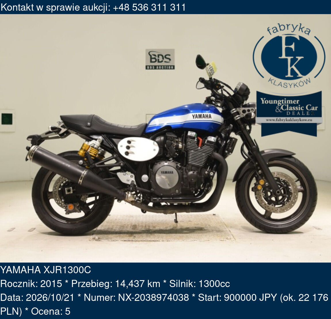 YAMAHA XJR1300C 2015 - zdjęcie 2