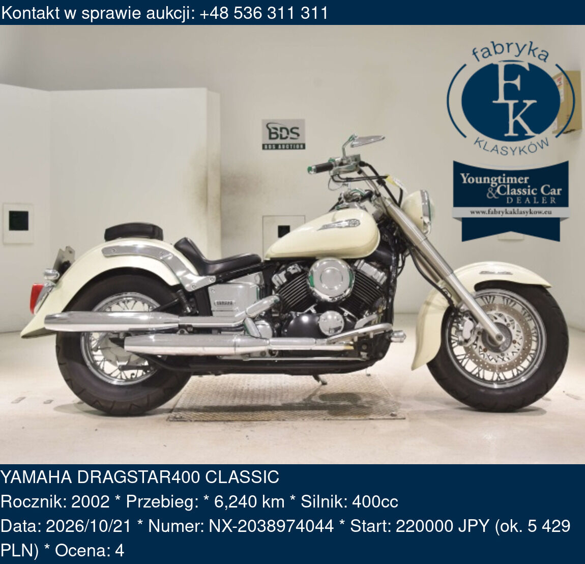YAMAHA DRAGSTAR400 CLASSIC 2002 - zdjęcie 2