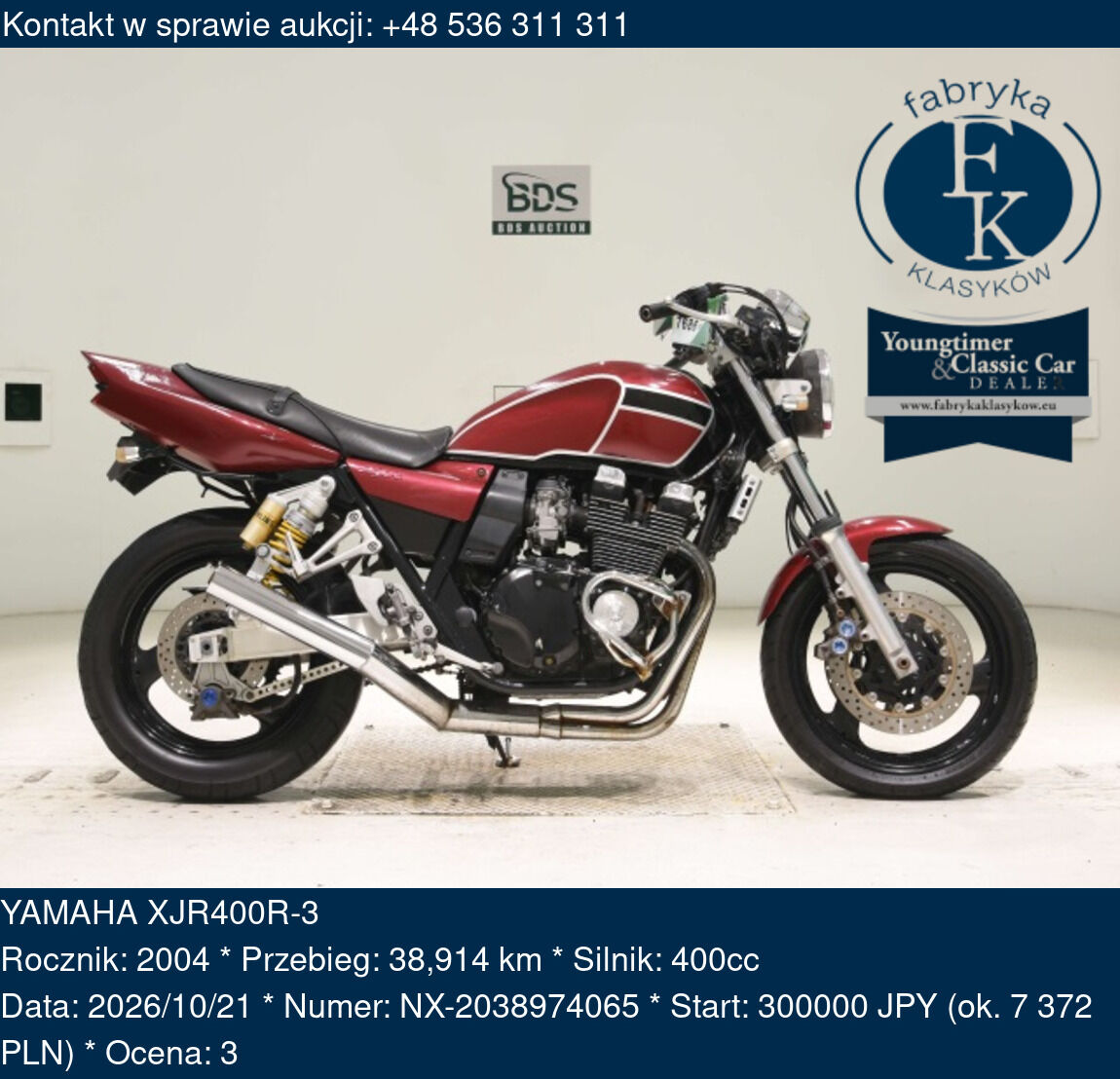 YAMAHA XJR400R-3 2004 - zdjęcie 2