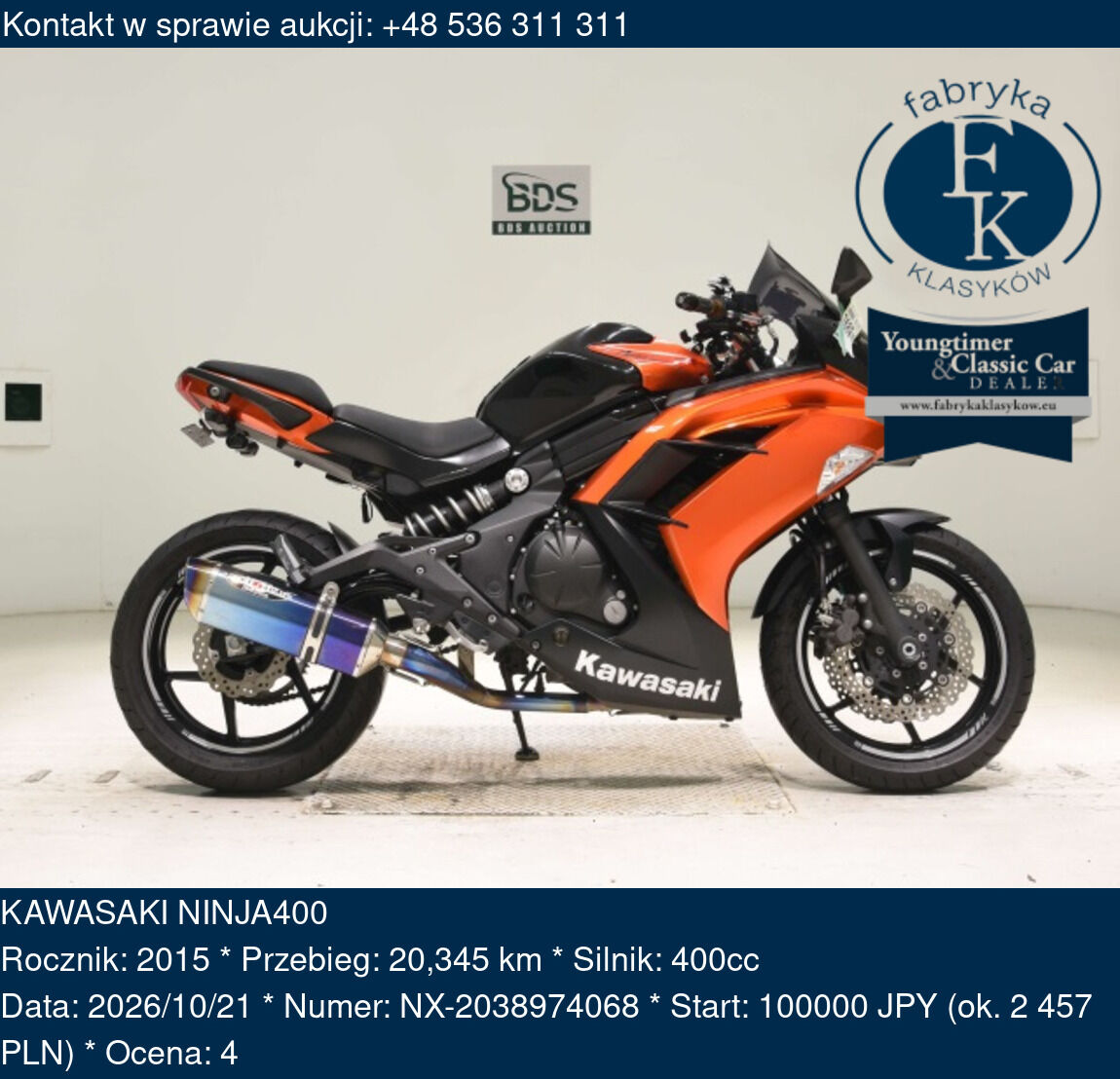 KAWASAKI NINJA400 2015 - zdjęcie 2