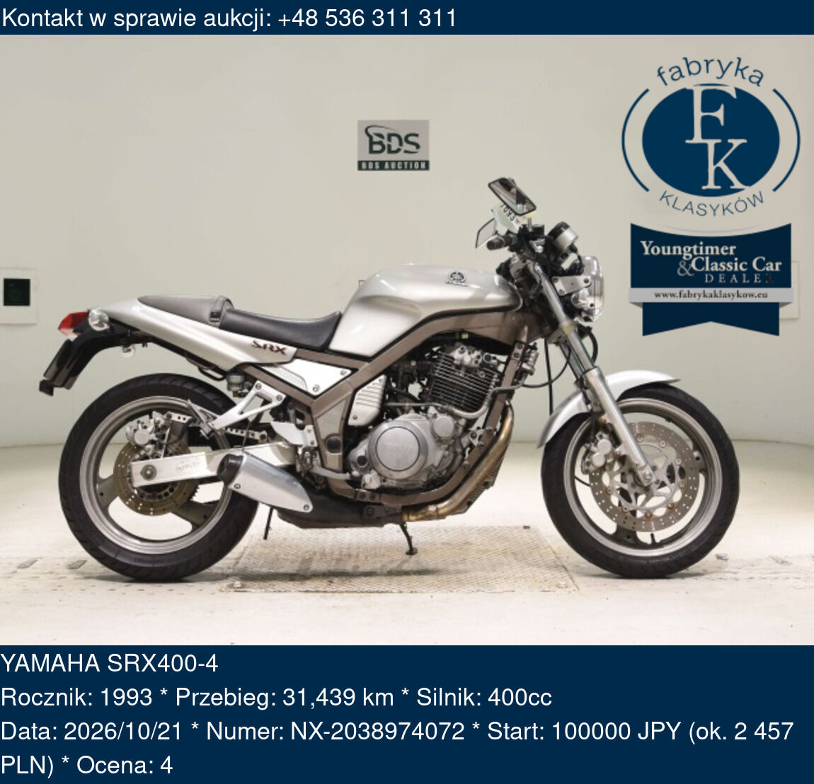YAMAHA SRX400-4 1993 - zdjęcie 2