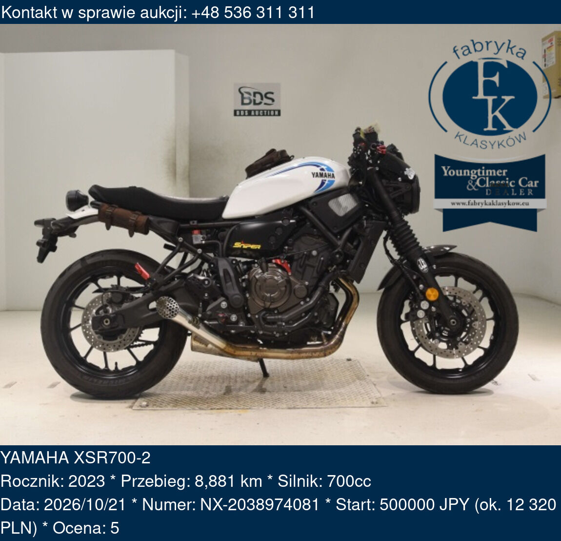 YAMAHA XSR700-2 2023 - zdjęcie 2