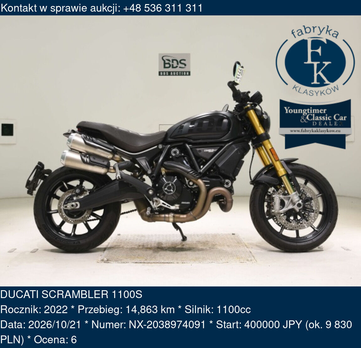 DUCATI SCRAMBLER 1100S 2022 - zdjęcie 2