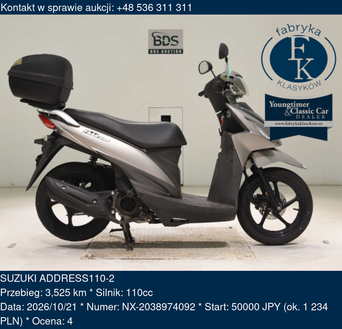 SUZUKI ADDRESS110-2 - zdjęcie 2
