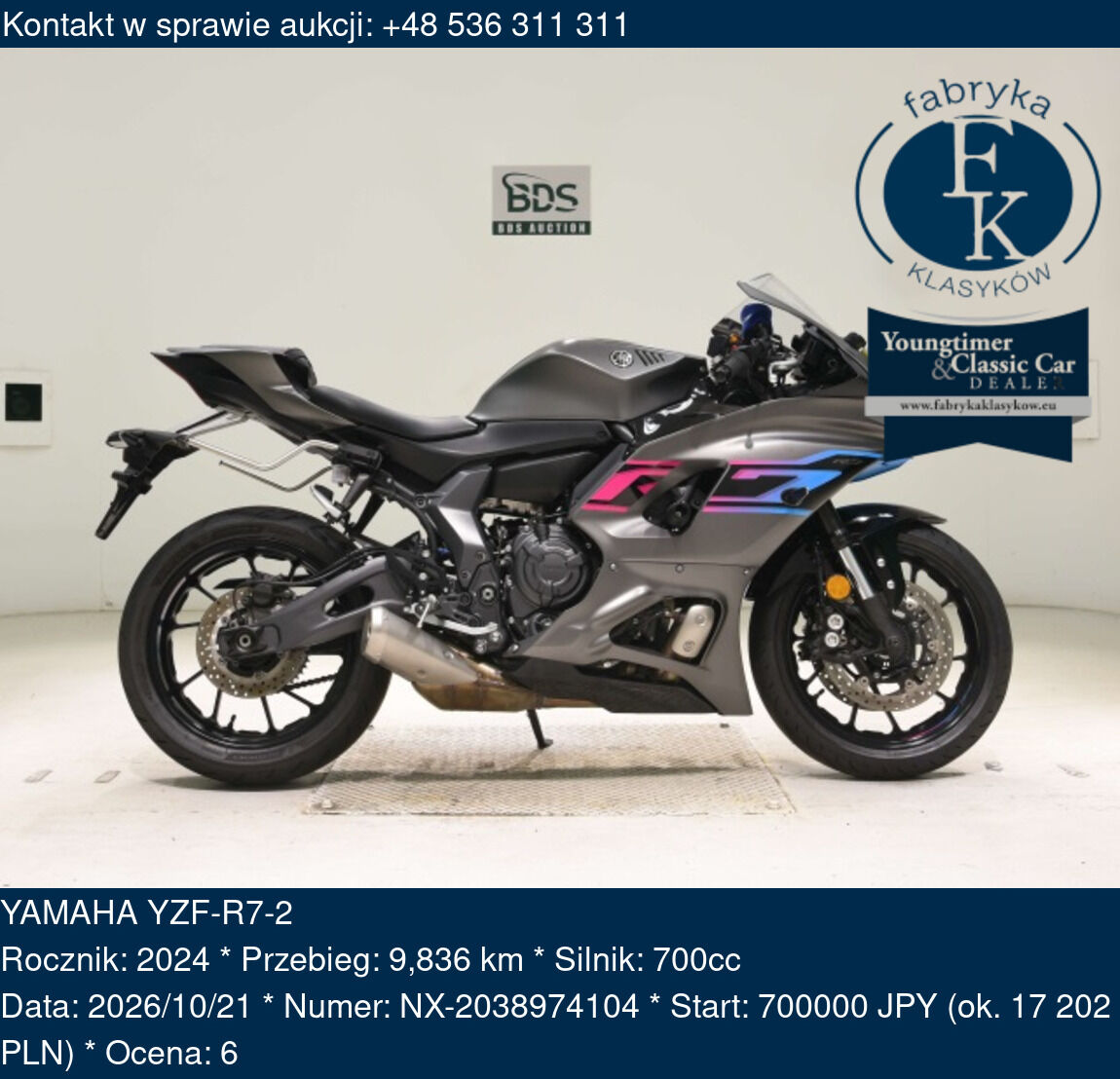 YAMAHA YZF-R7-2 2024 - zdjęcie 2