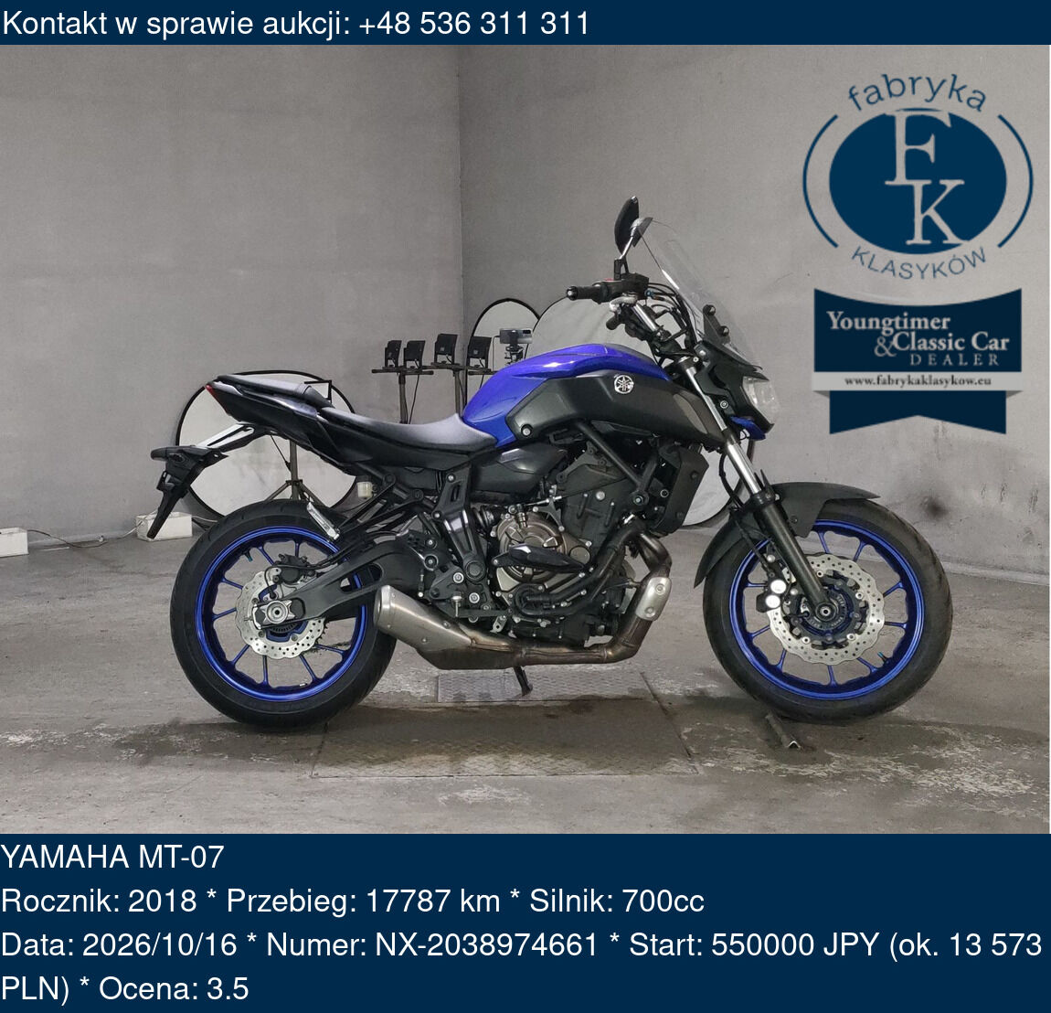 YAMAHA MT-07 2018 - zdjęcie 2