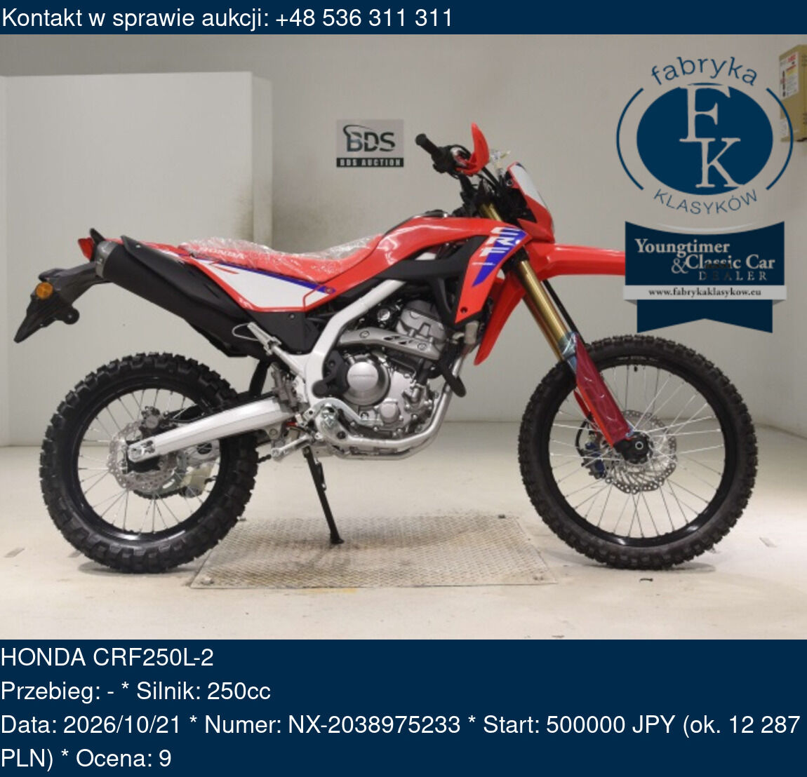 HONDA CRF250L-2  - zdjęcie 2