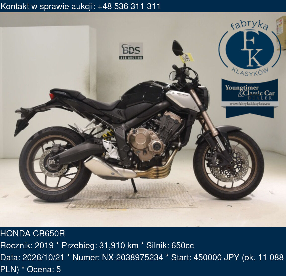 HONDA CB650R 2019 - zdjęcie 2