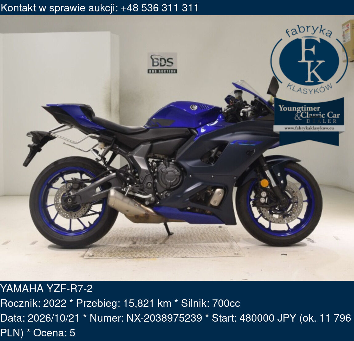 YAMAHA YZF-R7-2 2022 - zdjęcie 2