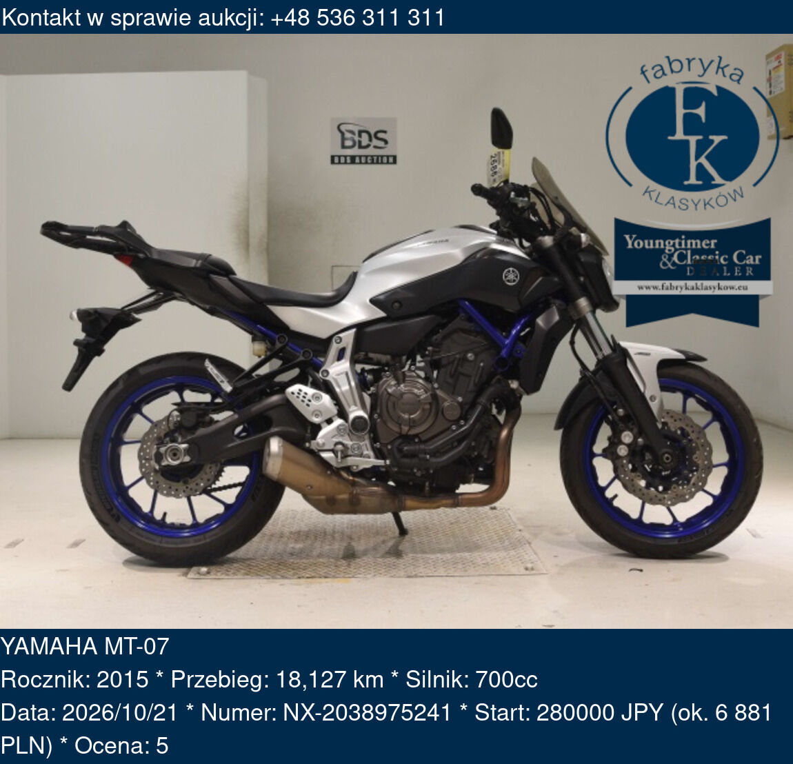 YAMAHA MT-07 2015 - zdjęcie 2