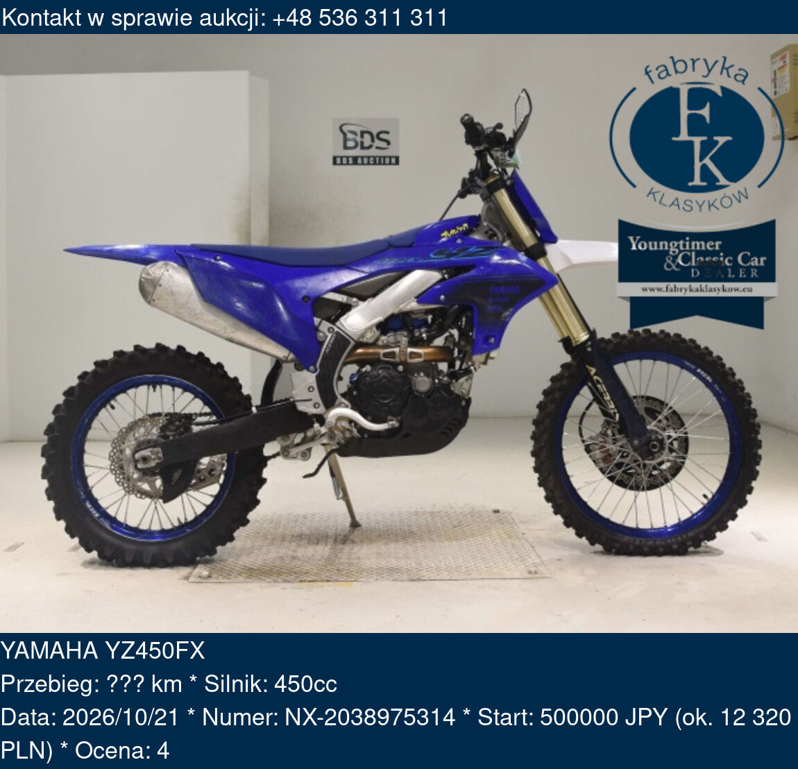 YAMAHA YZ450FX  - zdjęcie 2
