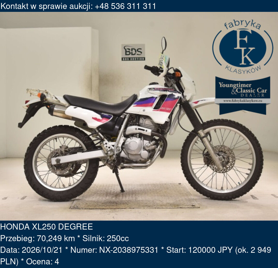 HONDA XL250 DEGREE  - zdjęcie 2