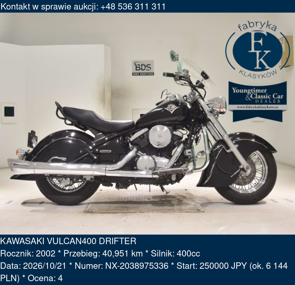 KAWASAKI VULCAN400 DRIFTER 2002 - zdjęcie 2
