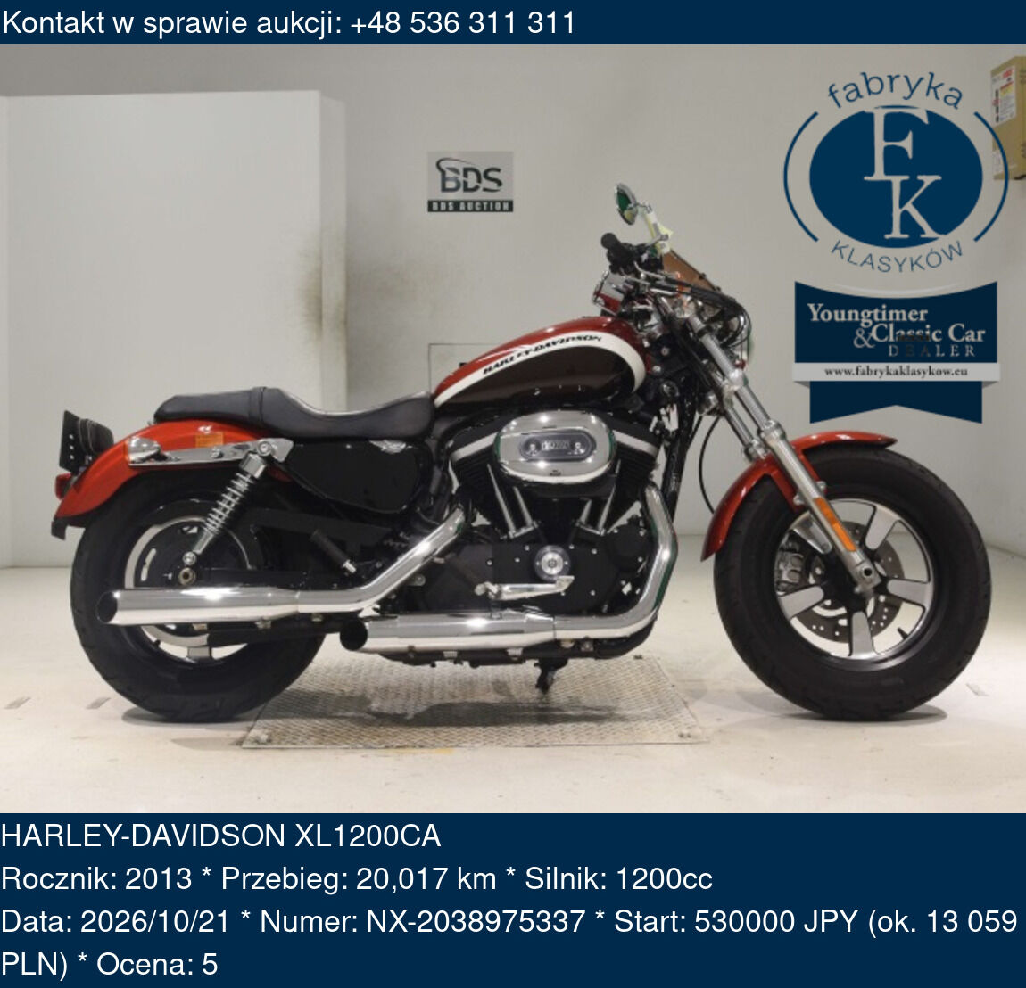 HARLEY-DAVIDSON XL1200CA 2013 - zdjęcie 2