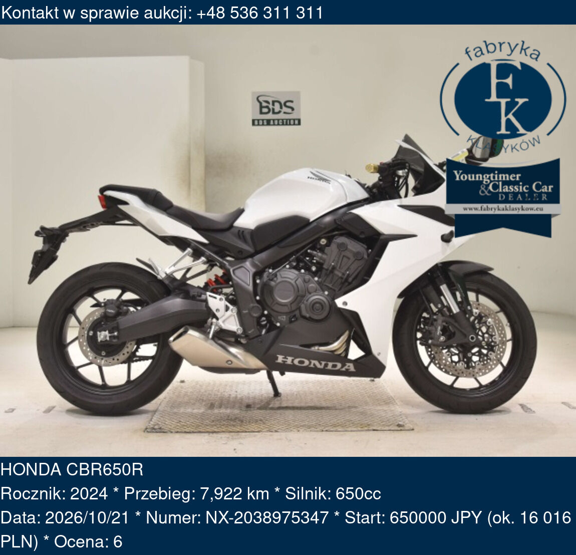 HONDA CBR650R 2024 - zdjęcie 2