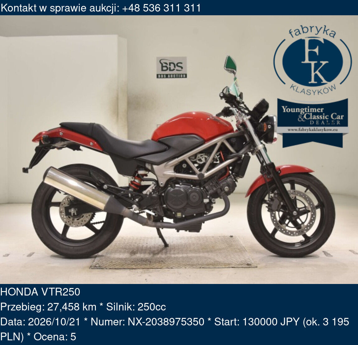 HONDA VTR250  - zdjęcie 2