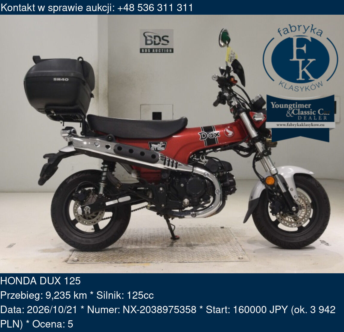HONDA DUX 125  - zdjęcie 2