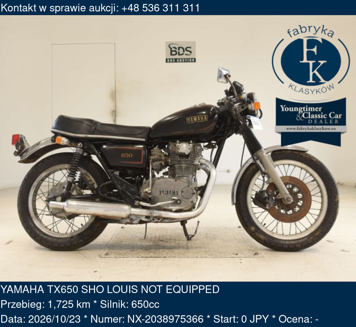 YAMAHA TX650 SHO LOUIS NOT EQUIPPED - zdjęcie 2