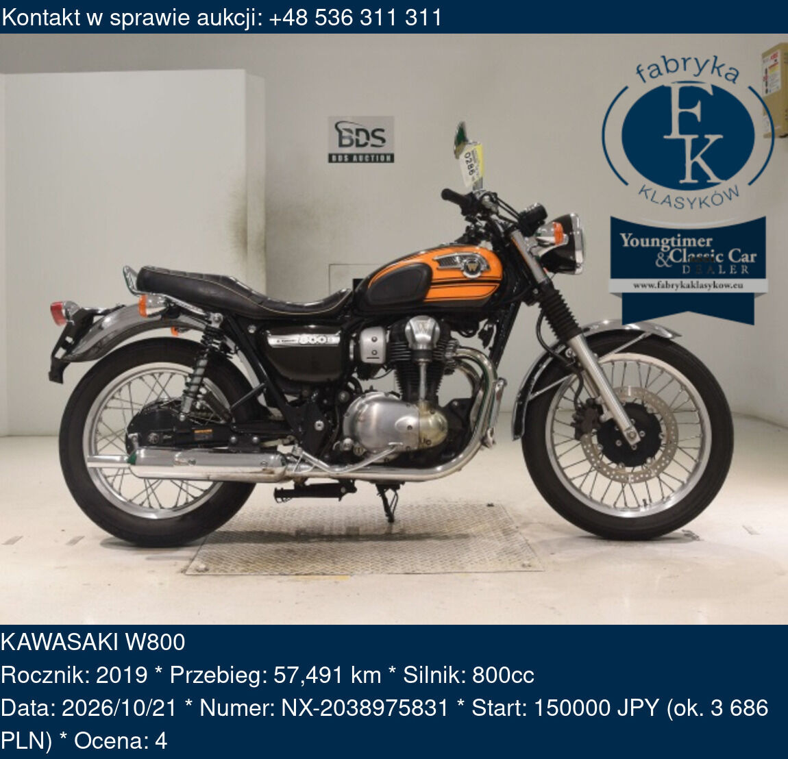 KAWASAKI W800 2019 - zdjęcie 2