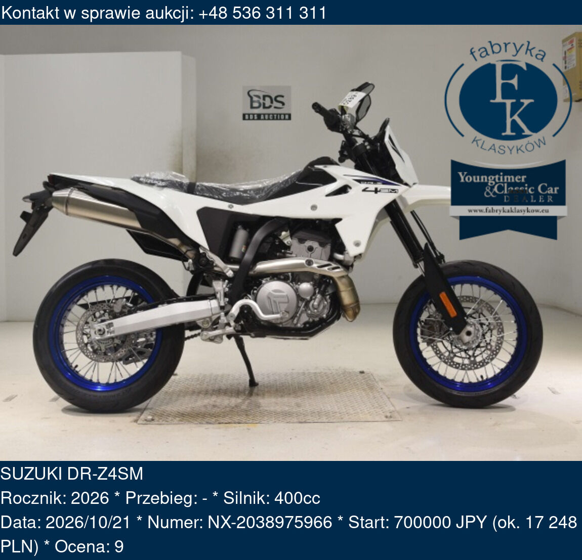 SUZUKI DR-Z4SM 2026 - zdjęcie 2