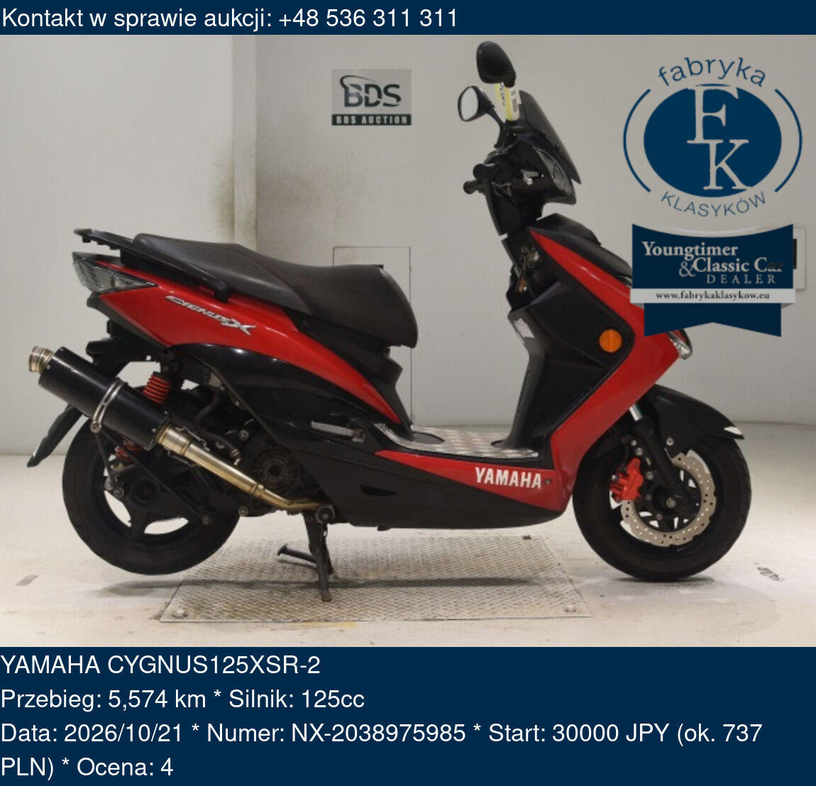 YAMAHA CYGNUS125XSR-2  - zdjęcie 2