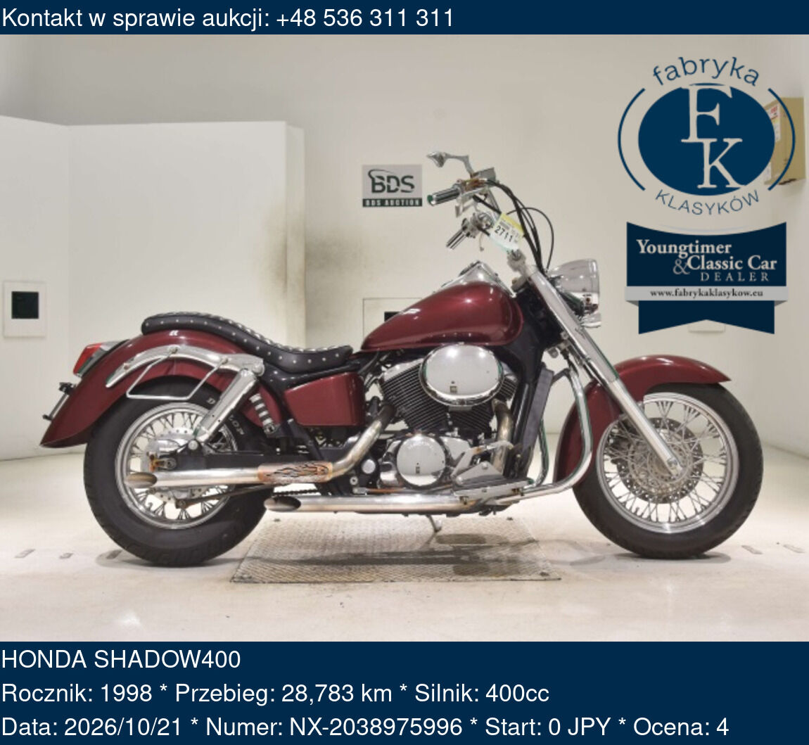 HONDA SHADOW400 1998 - zdjęcie 2