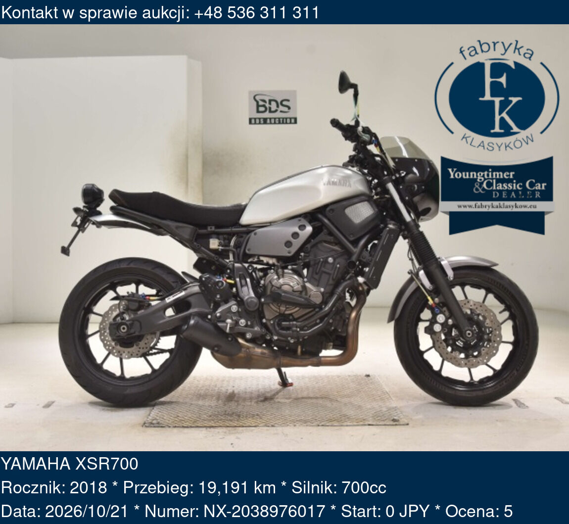 YAMAHA XSR700 2018 - zdjęcie 2