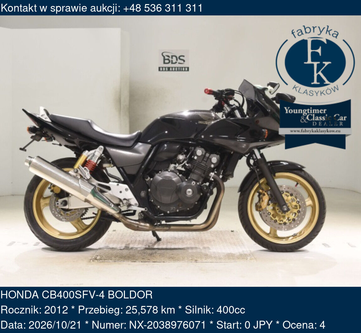 HONDA CB400SFV-4 BOLDOR 2012 - zdjęcie 2