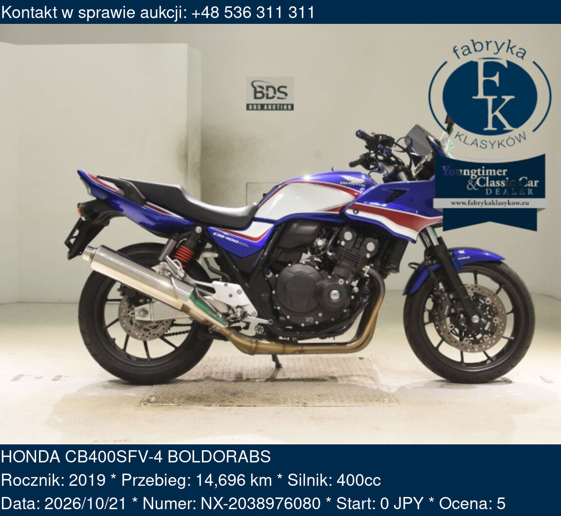 HONDA CB400SFV-4 BOLDORABS 2019 - zdjęcie 2