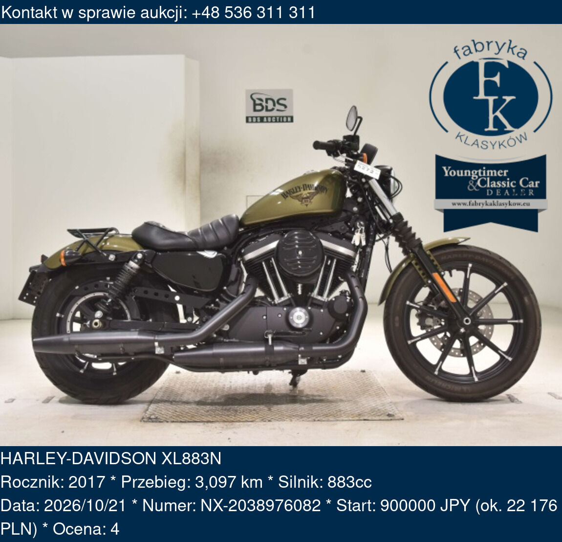 HARLEY-DAVIDSON XL883N 2017 - zdjęcie 2
