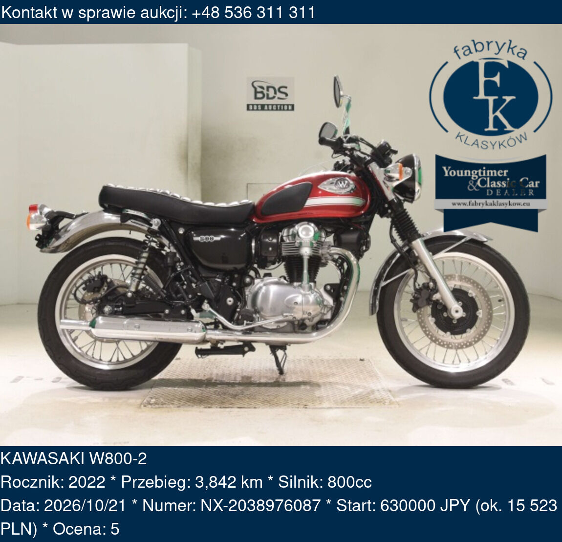 KAWASAKI W800-2 2022 - zdjęcie 2