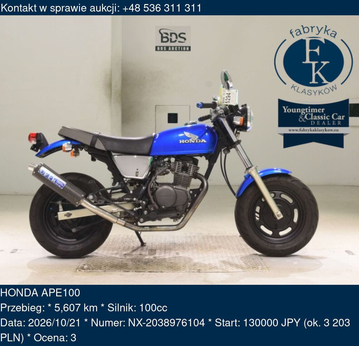 HONDA APE100  - zdjęcie 2