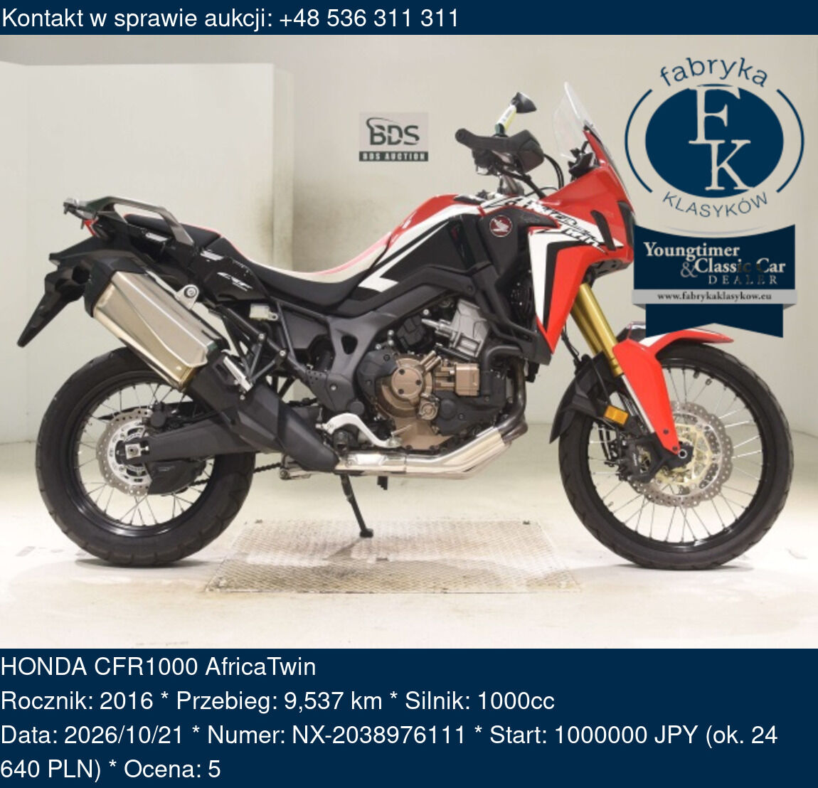 HONDA CFR1000 AfricaTwin 2016 - zdjęcie 2