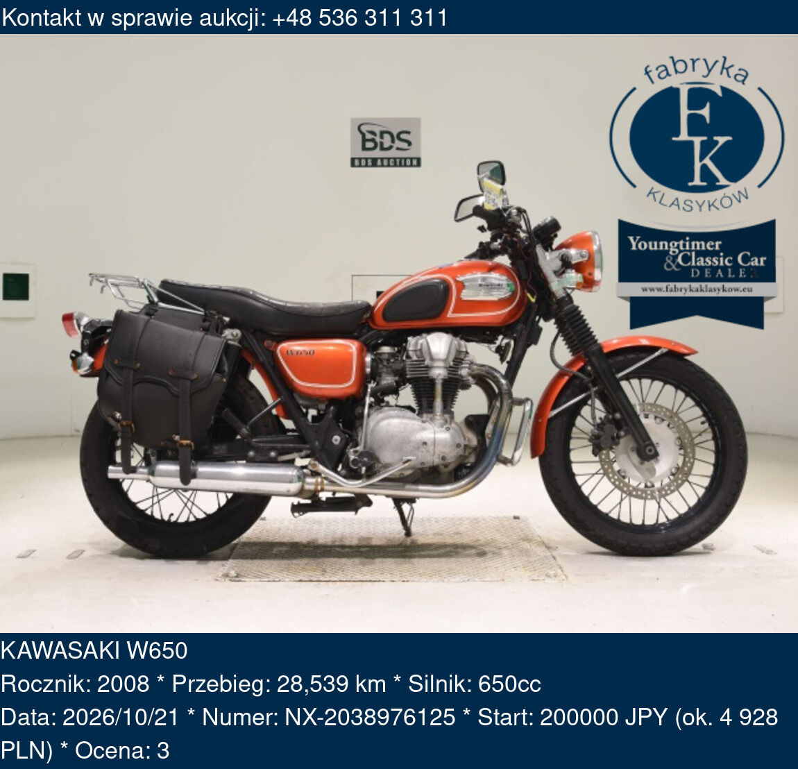 KAWASAKI W650 2008 - zdjęcie 2