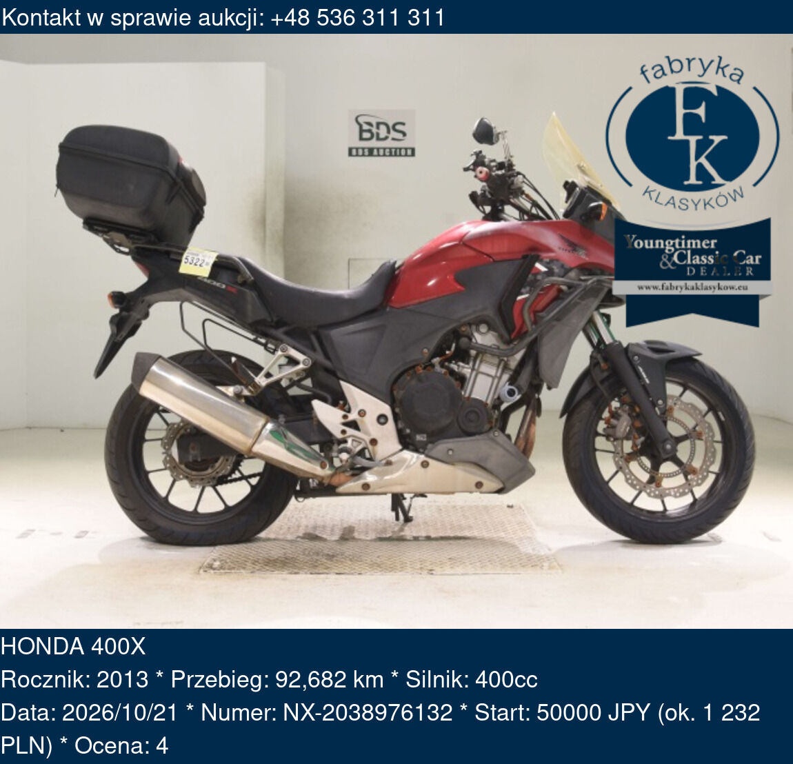 HONDA 400X 2013 - zdjęcie 2