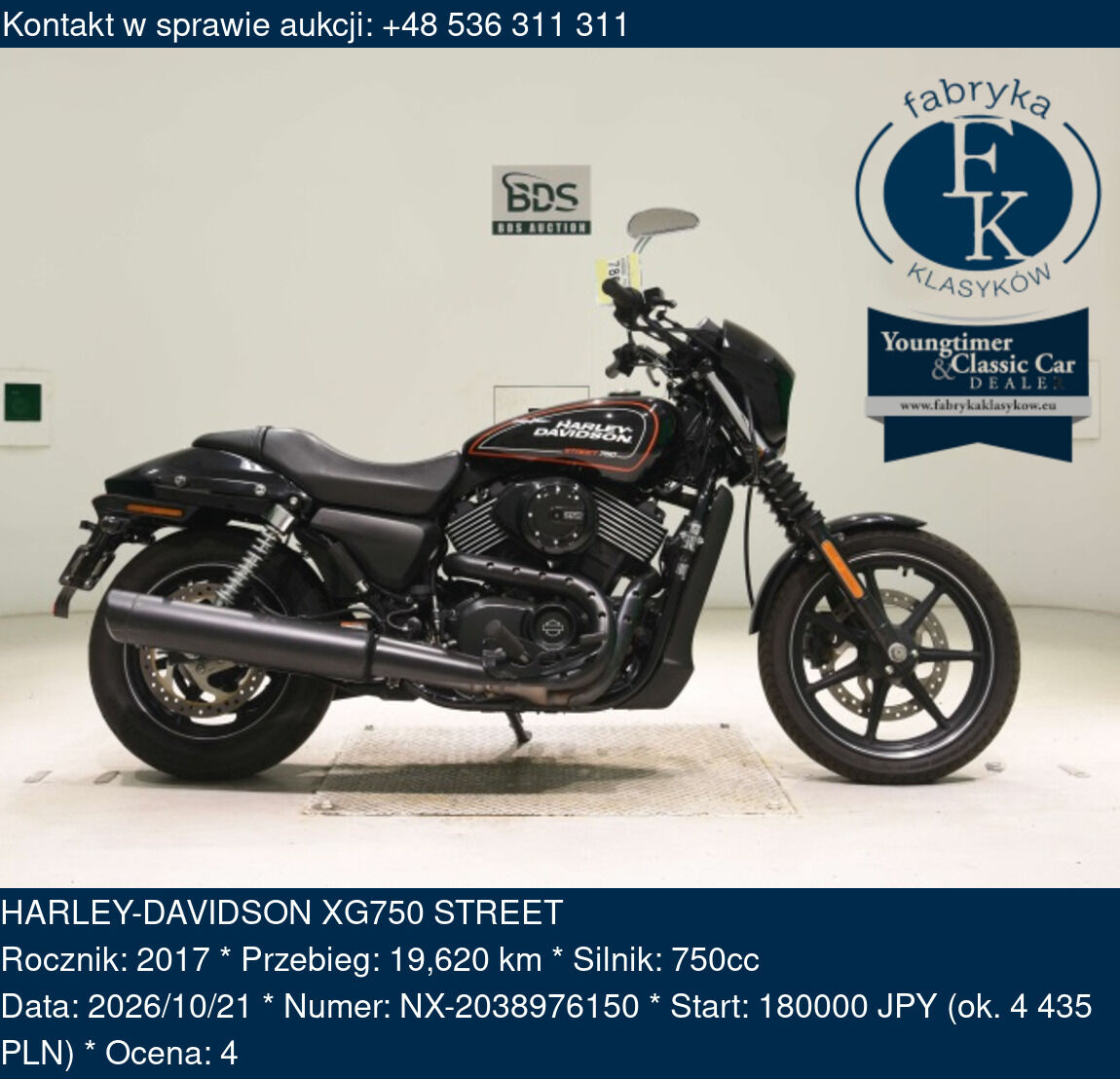HARLEY-DAVIDSON XG750 STREET 2017 - zdjęcie 2