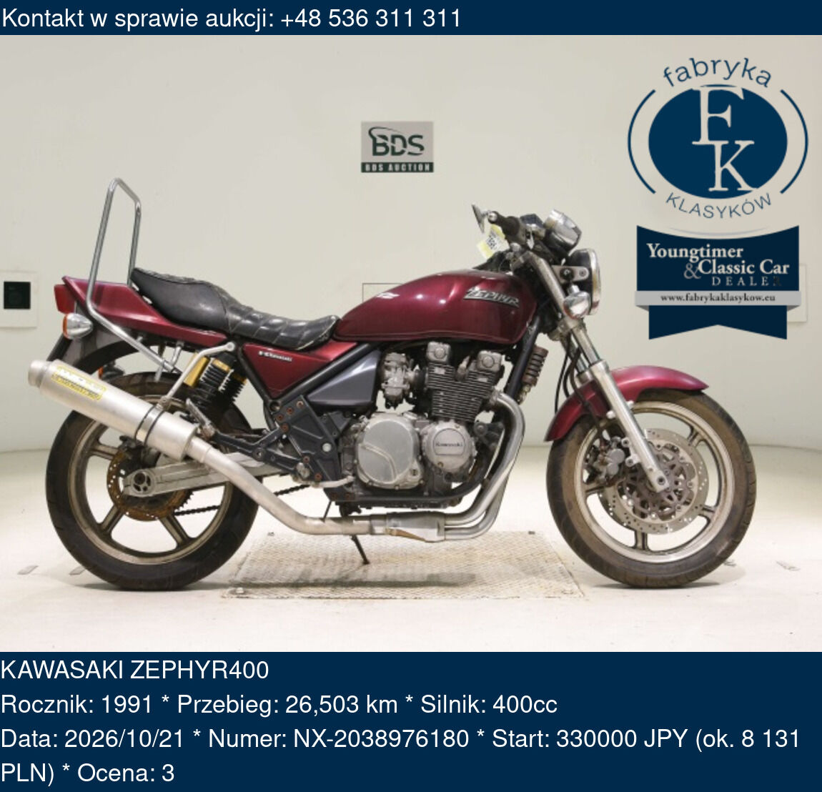 KAWASAKI ZEPHYR400 1991 - zdjęcie 2