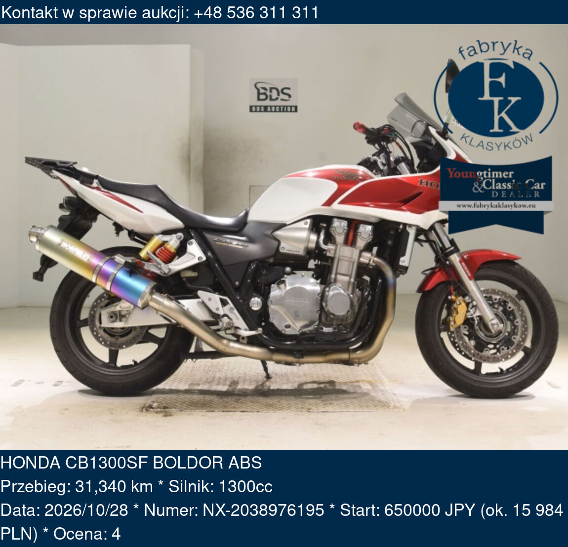 HONDA CB1300SF BOLDOR ABS - zdjęcie 2