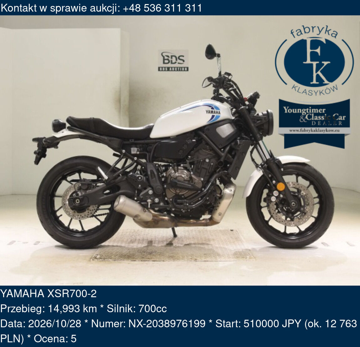 YAMAHA XSR700-2  - zdjęcie 2