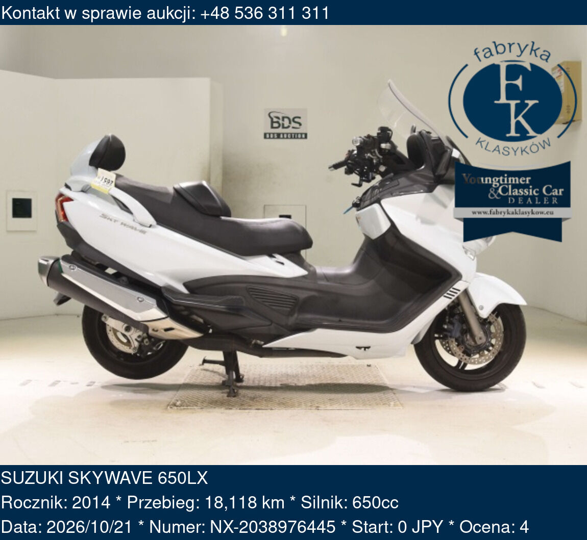 SUZUKI SKYWAVE 650LX 2014 - zdjęcie 2