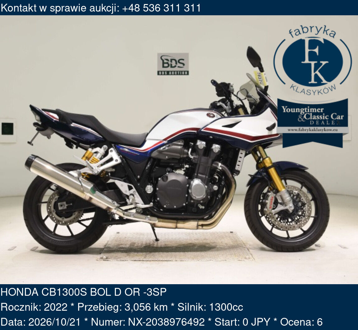 HONDA CB1300S BOL D OR -3SP 2022 - zdjęcie 2