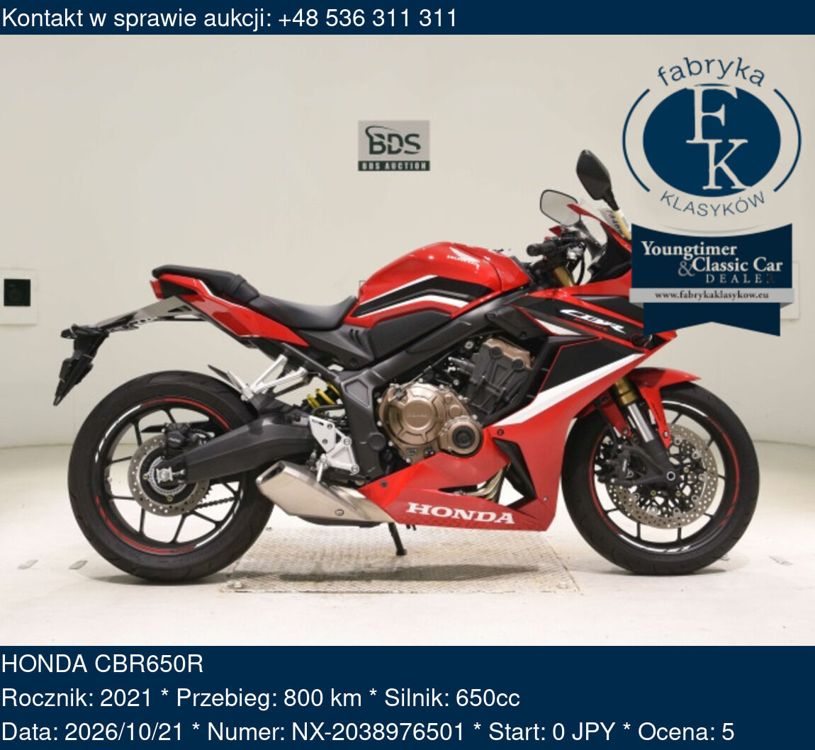 HONDA CBR650R 2021 - zdjęcie 2