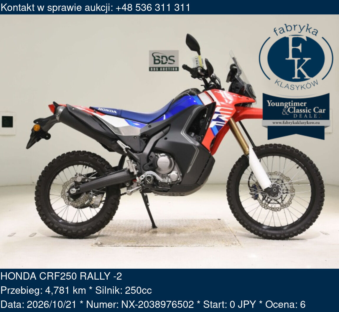 HONDA CRF250 RALLY -2  - zdjęcie 2