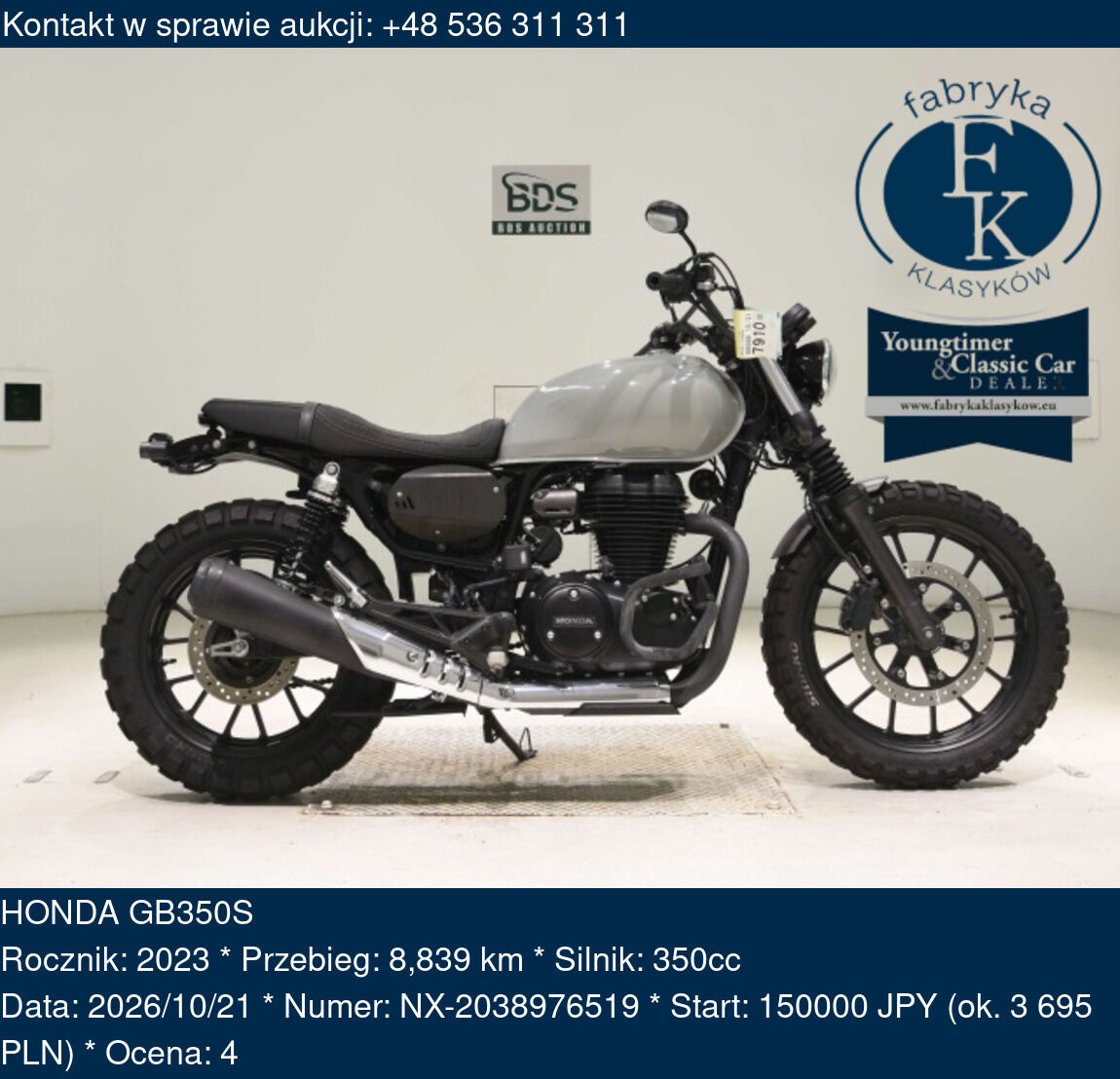 HONDA GB350S 2023 - zdjęcie 2