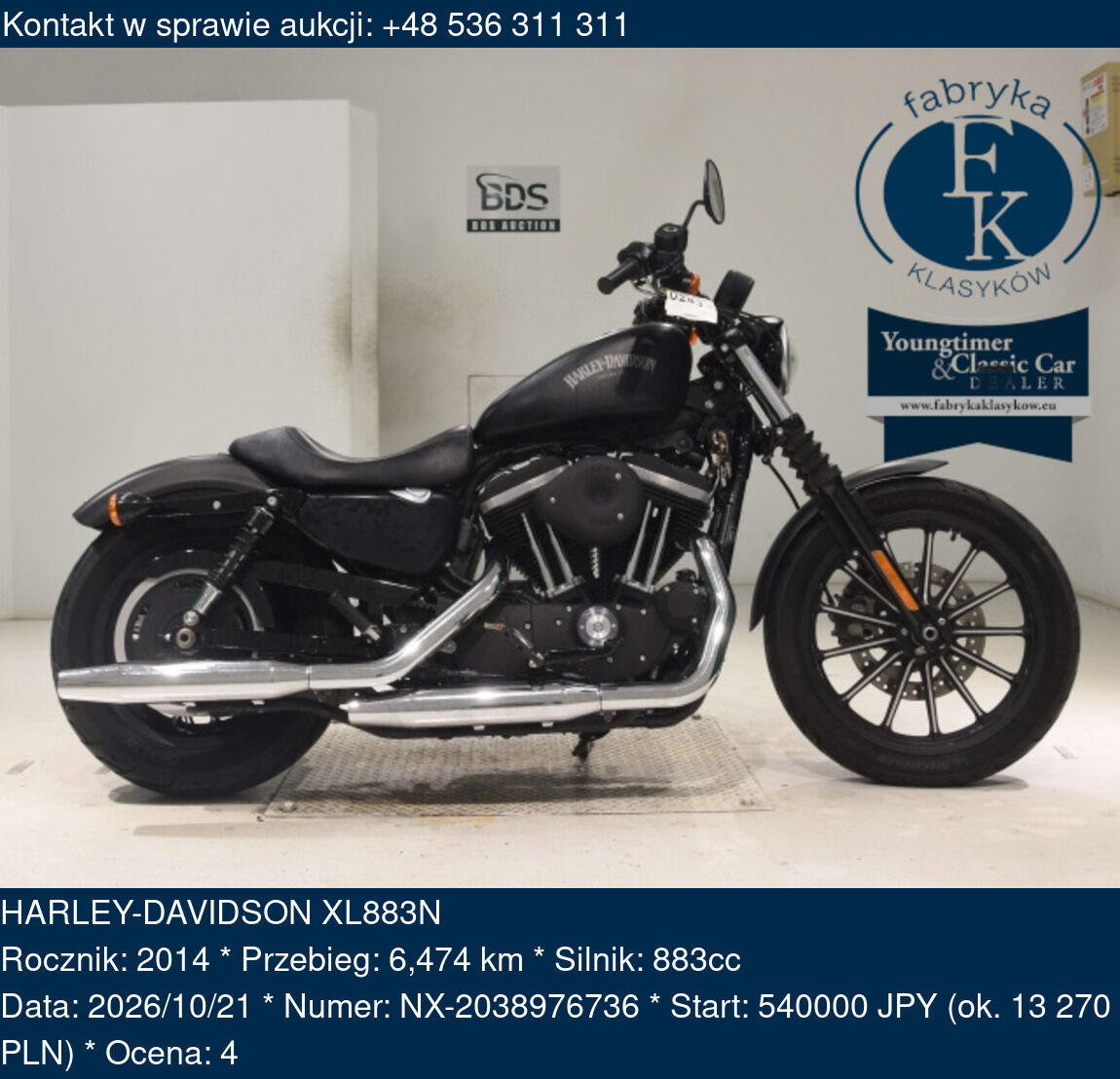 HARLEY-DAVIDSON XL883N 2014 - zdjęcie 2