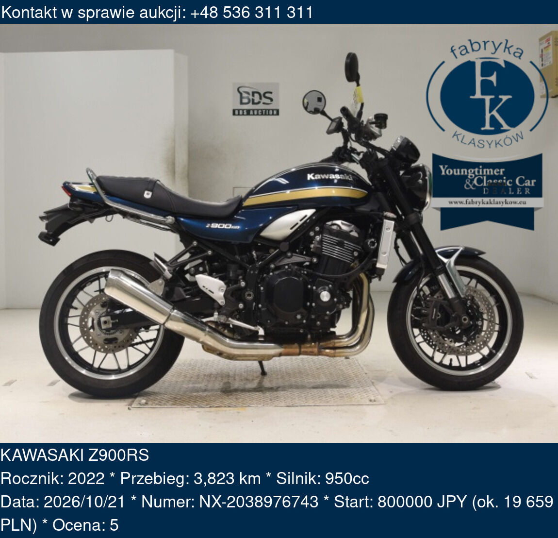 KAWASAKI Z900RS 2022 - zdjęcie 2