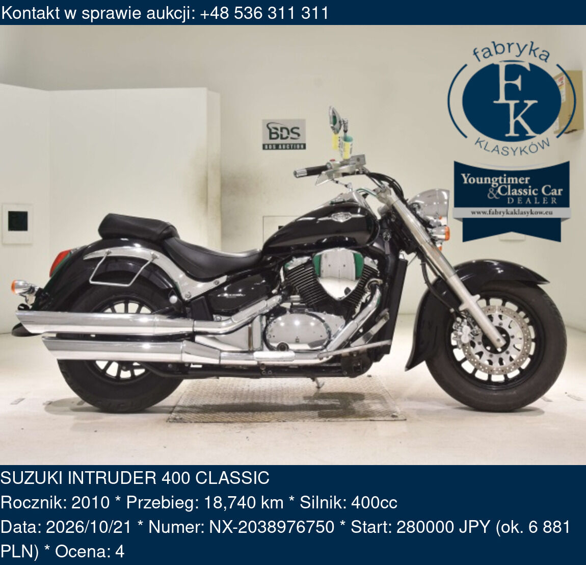 SUZUKI INTRUDER 400 CLASSIC 2010 - zdjęcie 2